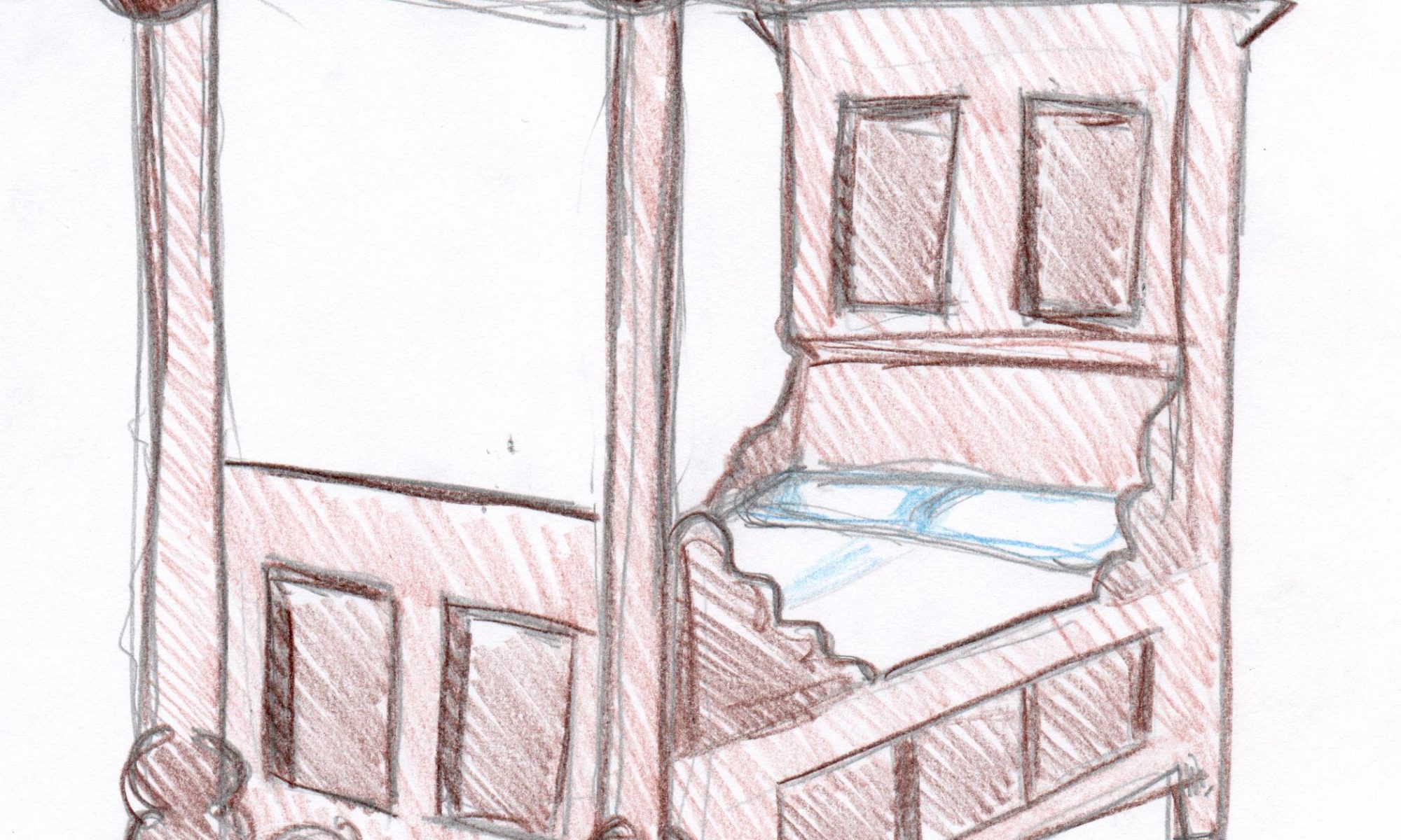 In so einem Bett könnte ein Ritter geschlafen haben.