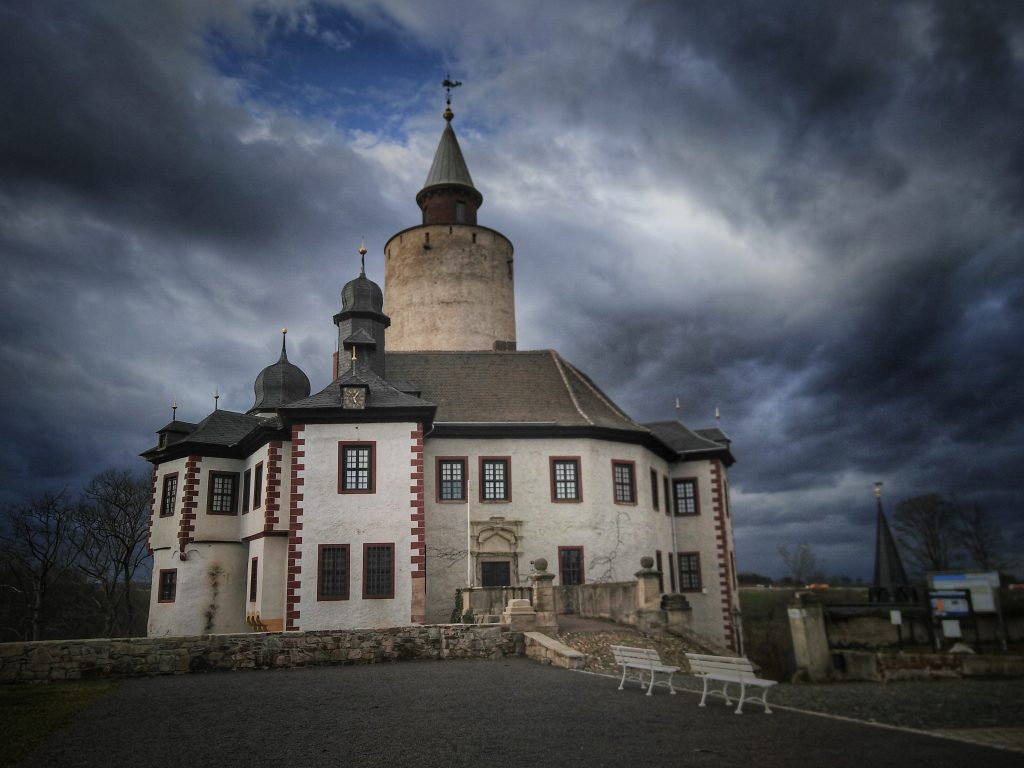 Blick auf das Museum Burg Posterstein im Frühjahr 2020