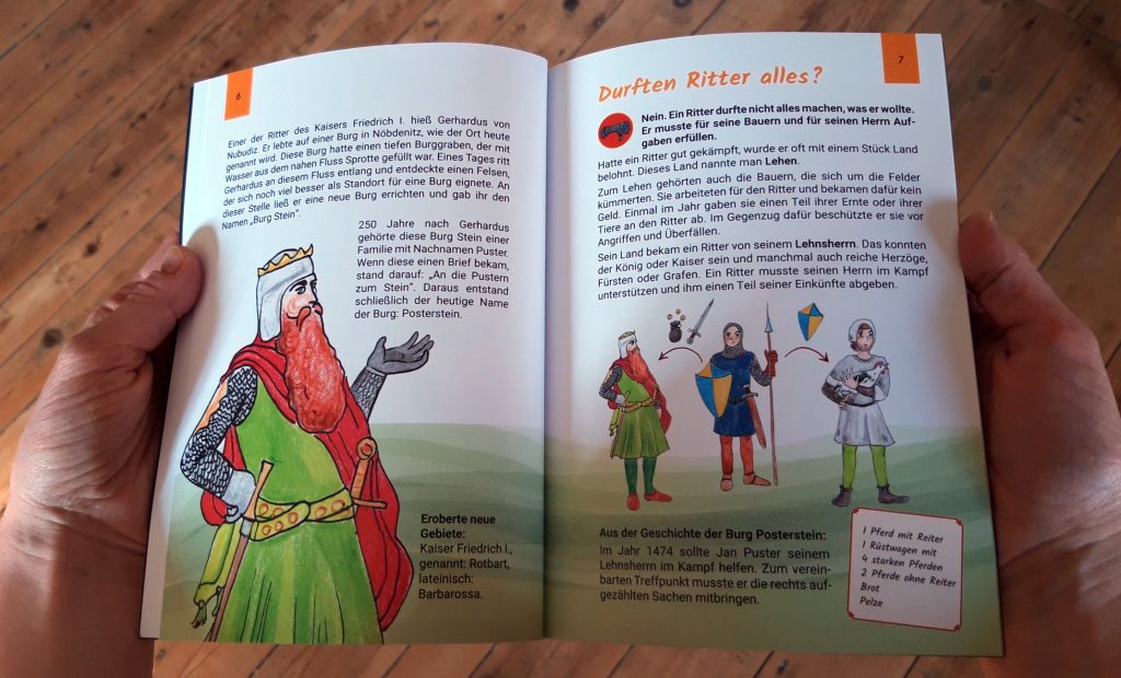 Blick ins Kinderbuch "Ritter und Burgdamen ganz privat - 10 Fragen & Antworten zum Alltag auf Burgen im Mittelalter"