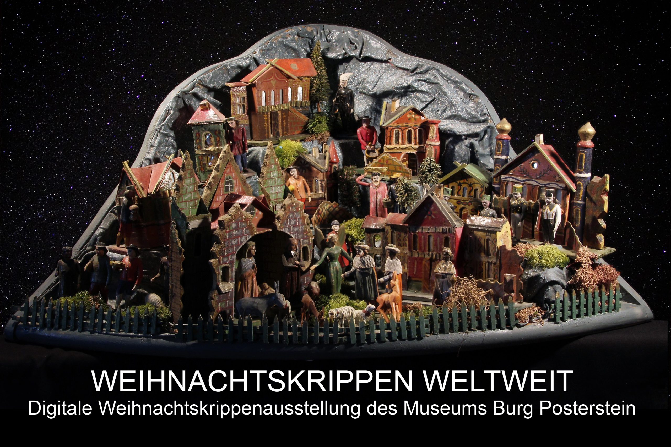 Banner digitale Weihnachtsausstellung des Museums Burg Posterstein